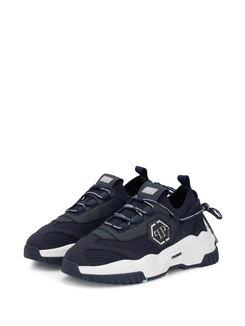 Philipp Plein Hexagon low-top sneakers Blauw