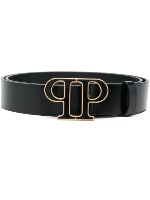 Philipp Plein logo-motif leather belt 