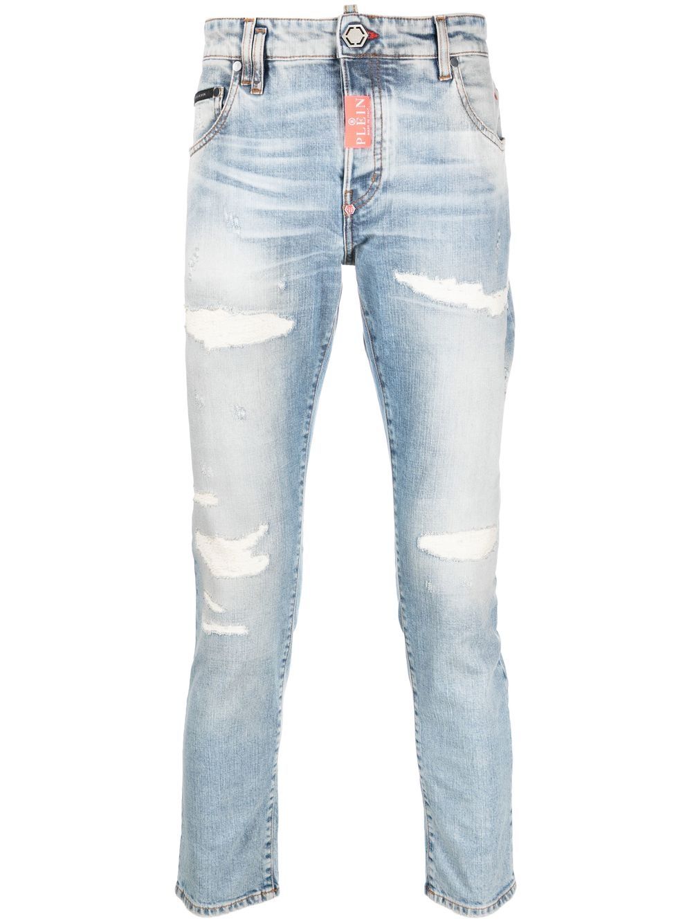 distressed skinny jeans