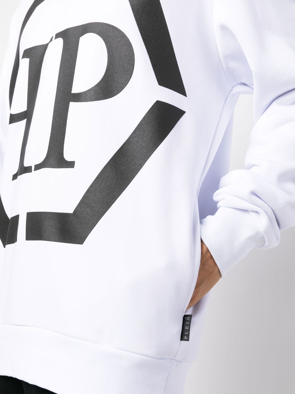 Philipp Plein logo-print long-sleeve hoodie Men