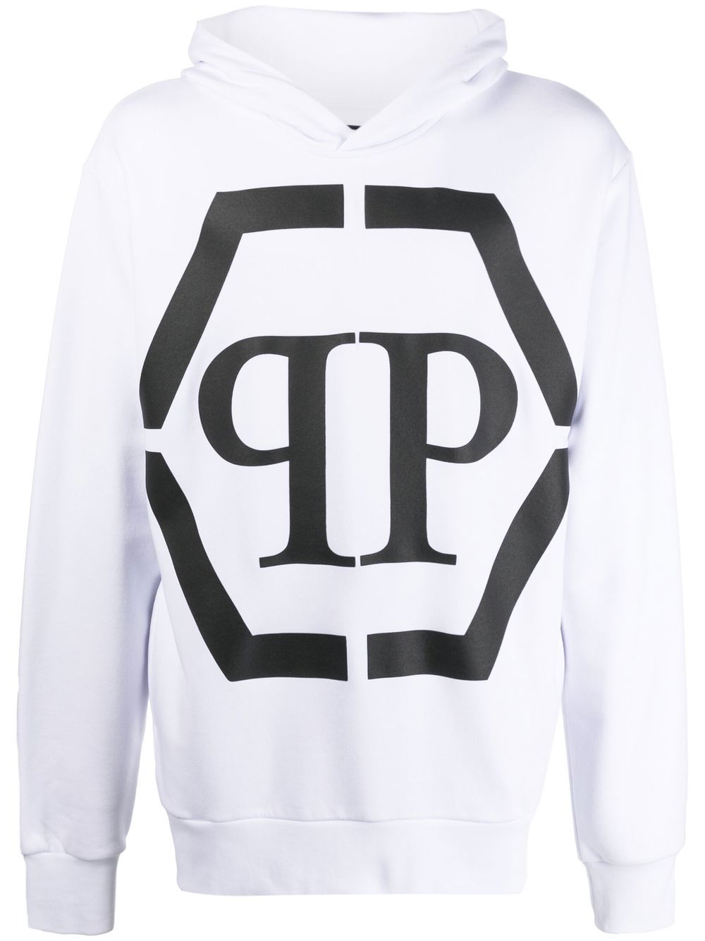 Philipp Plein logo-print long-sleeve hoodie Men