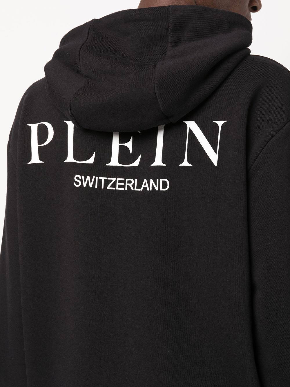 Philipp Plein teddy print cotton hoodie Men