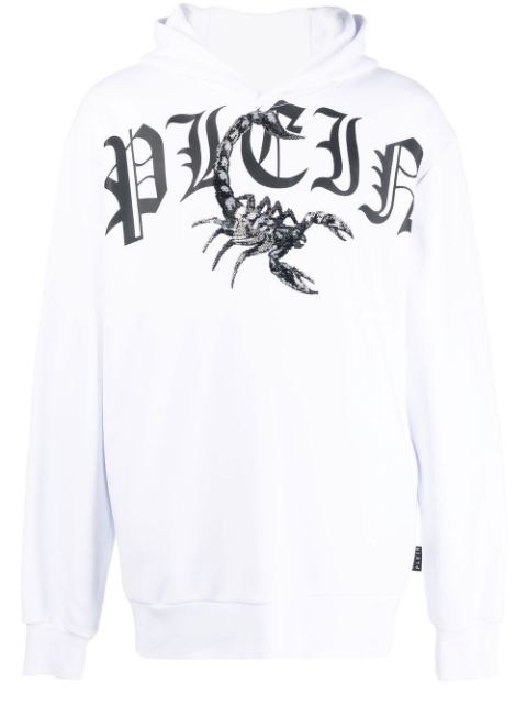 Philipp Plein logo-print long-sleeve hoodie Men