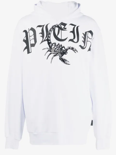 Philipp Plein logo-print long-sleeve hoodie