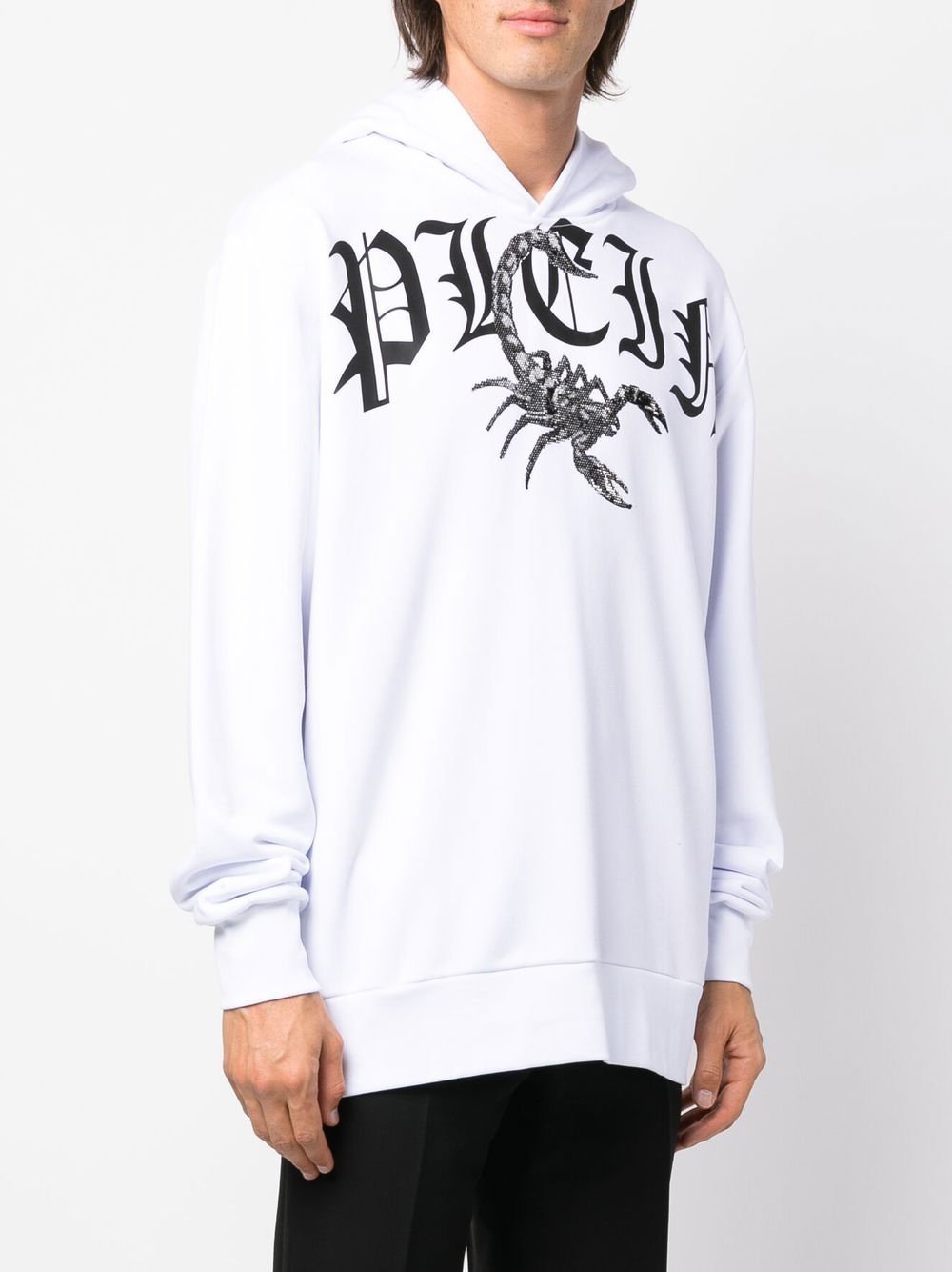 Philipp Plein logo-print long-sleeve hoodie Men