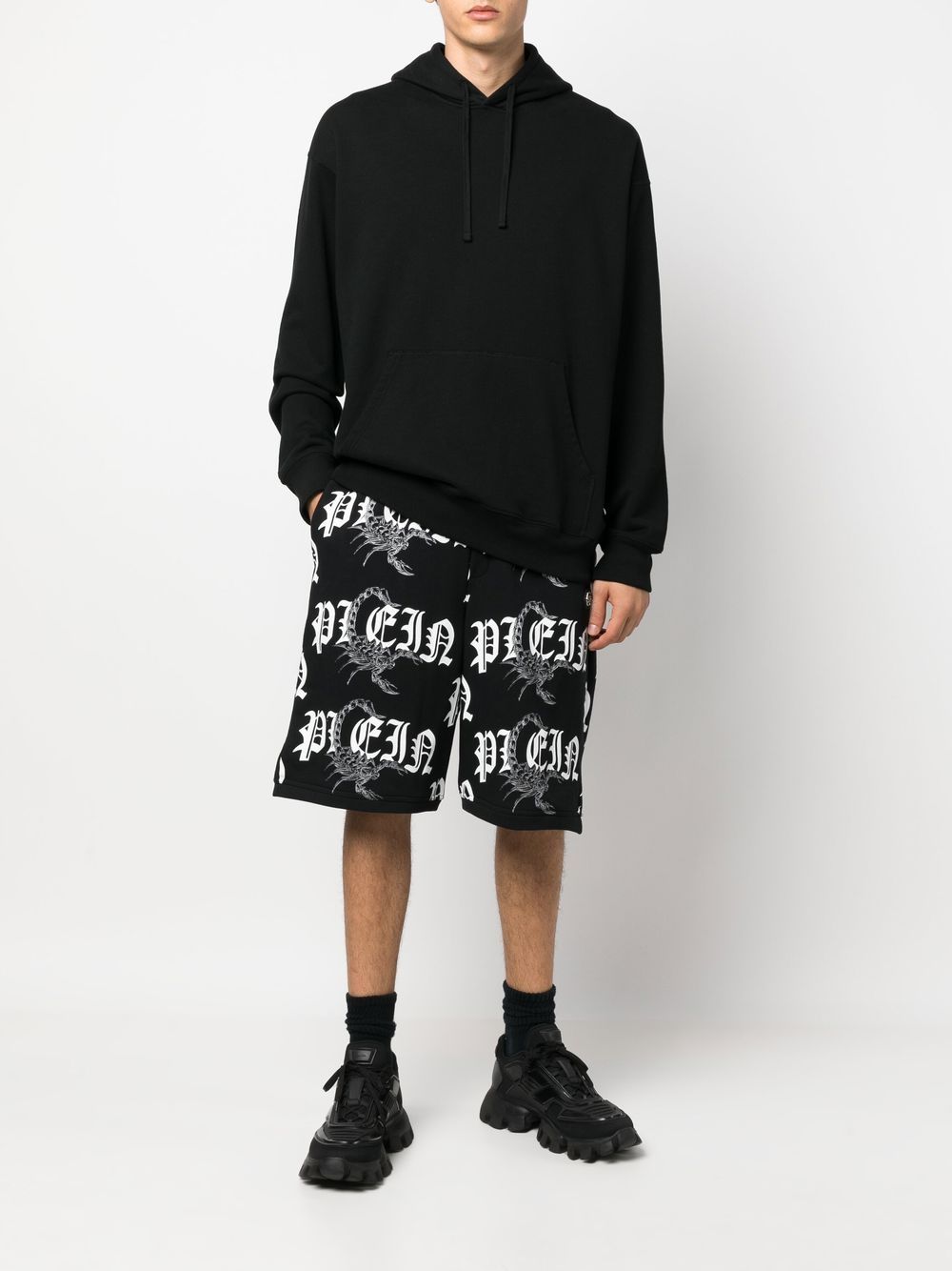 Philipp Plein Shorts met print - Zwart