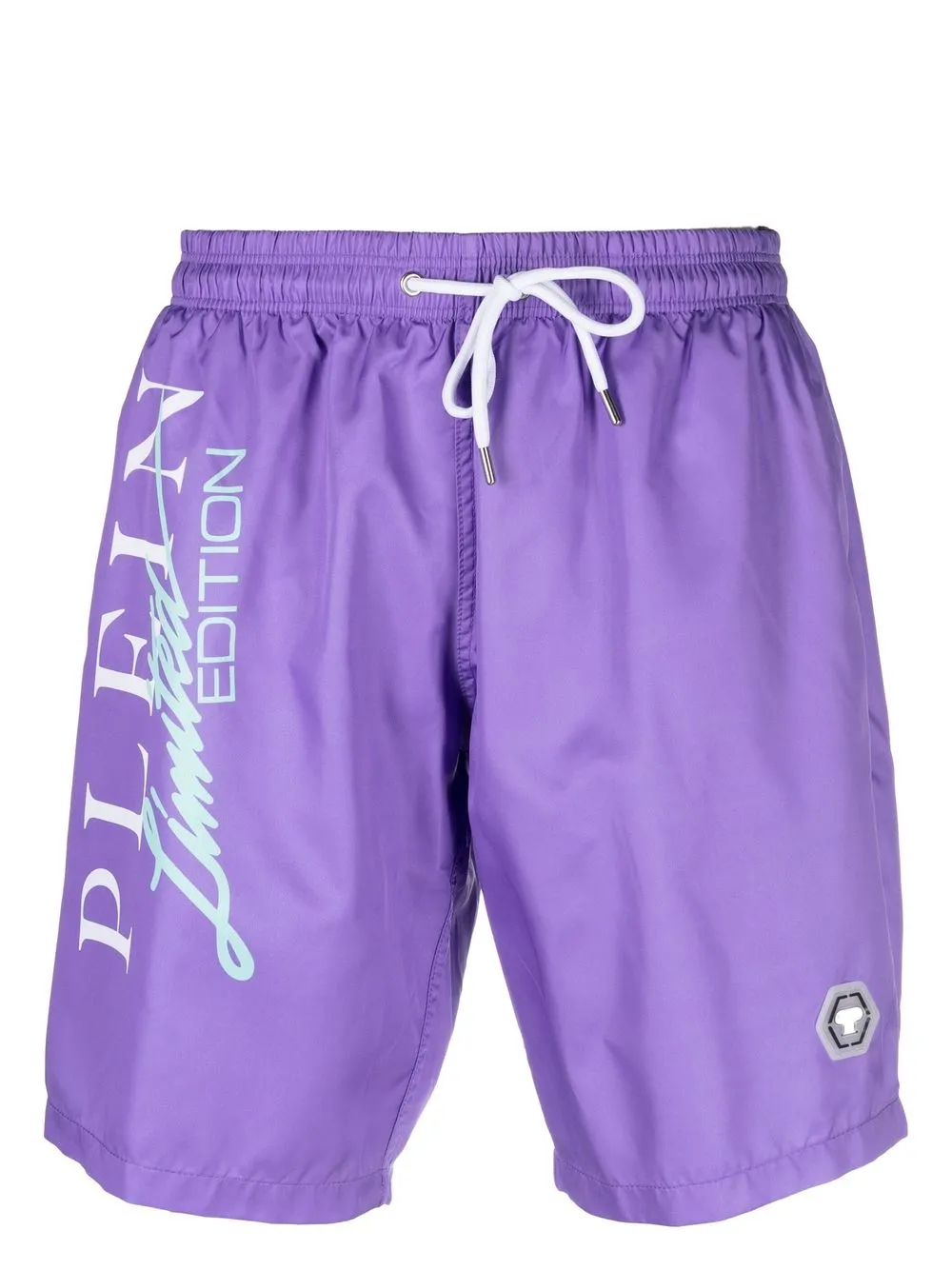 

Philipp Plein logo-printed beach shorts - Purple