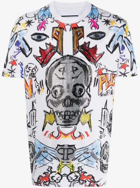 Philipp Plein playera con estampado gráfico