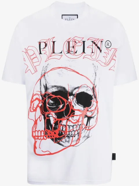 Philipp Plein playera con cuello redondo
