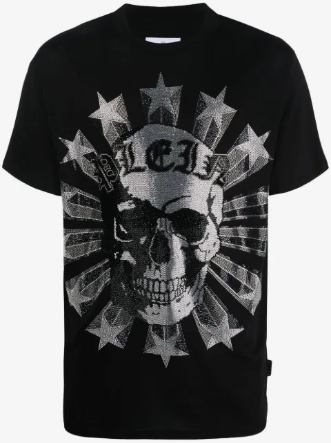 Philipp Plein playera con cuello redondo