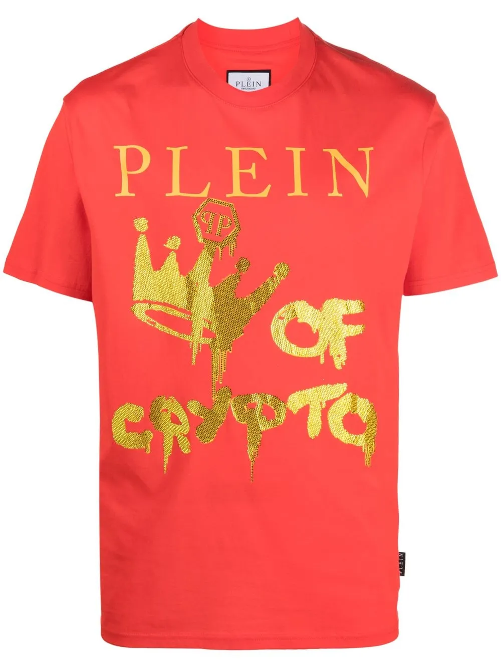 

Philipp Plein playera manga corta con logo estampado - Rojo