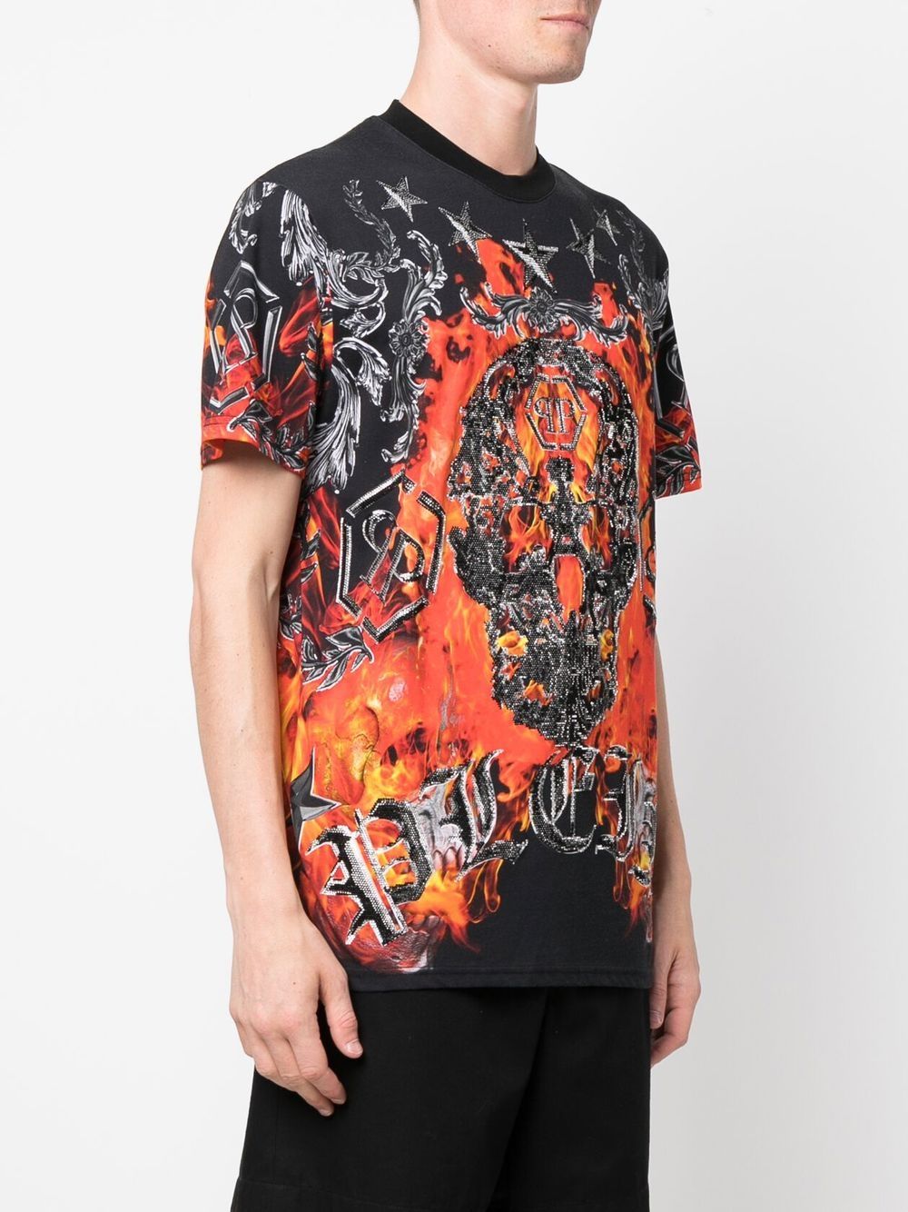 Philipp Plein flame-print short-sleeve T-shirt Men