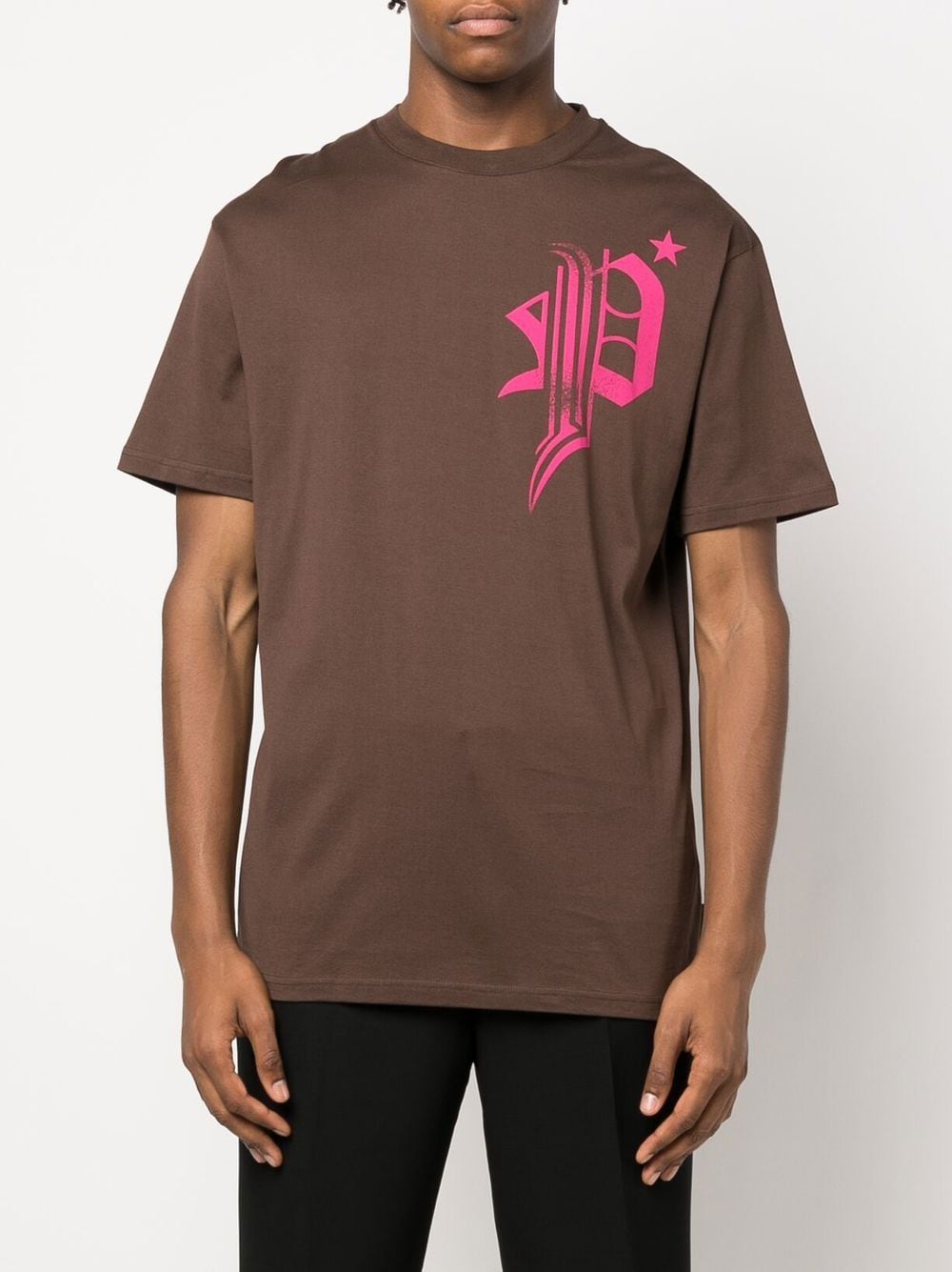 Shop Philipp Plein Skull-print Short-sleeve T-shirt In Brown