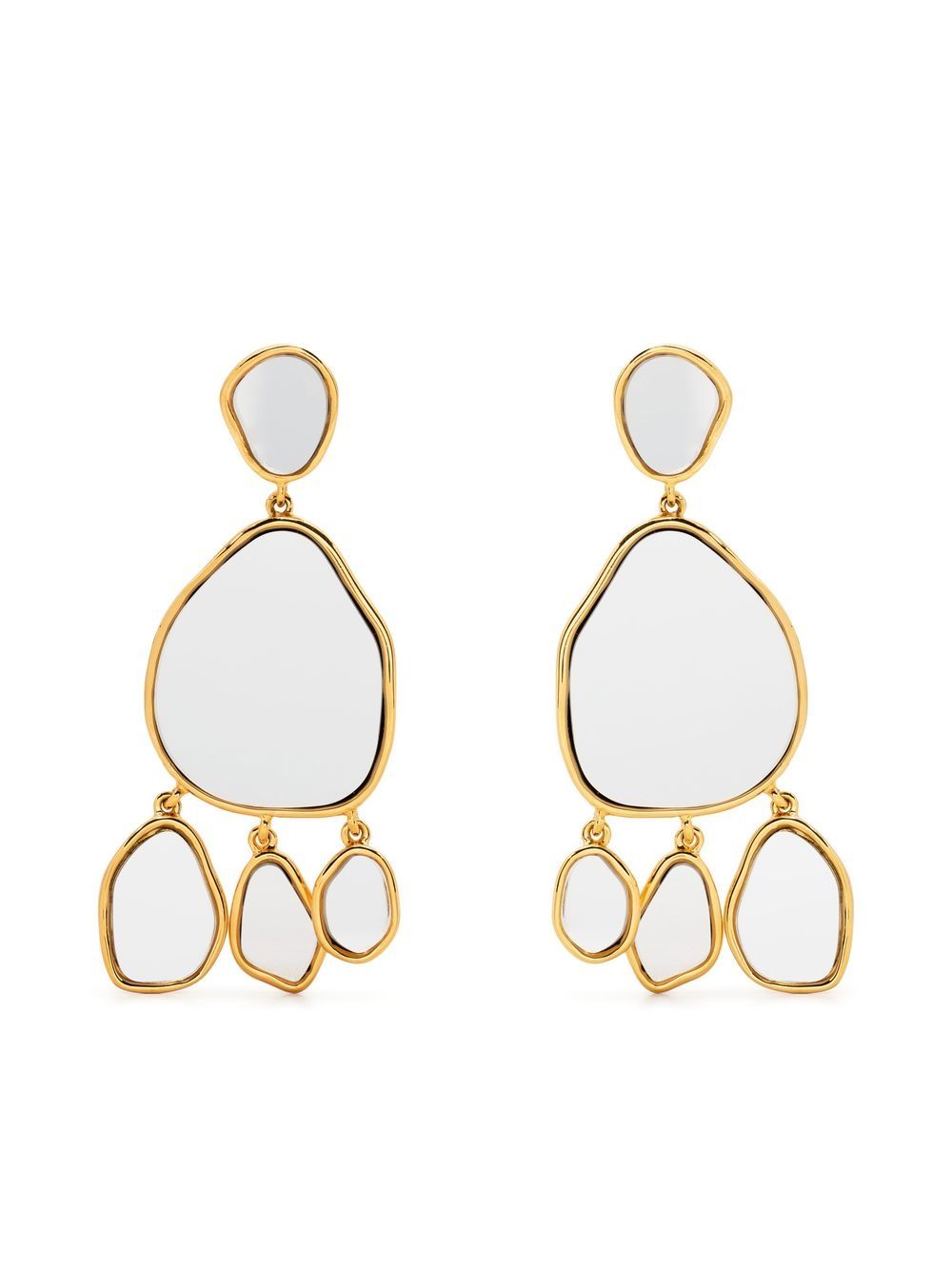 

Aurelie Bidermann aretes con dije de espejo - Dorado