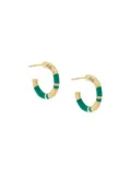 Aurelie Bidermann panelled half hoop earrings - Gold