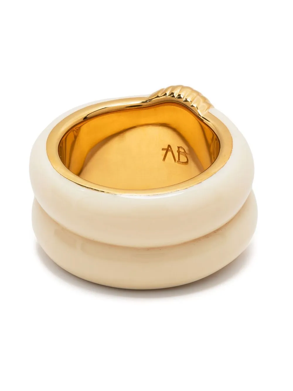  Aurelie Bidermann Engraved-detail Finger Ring - Gold 