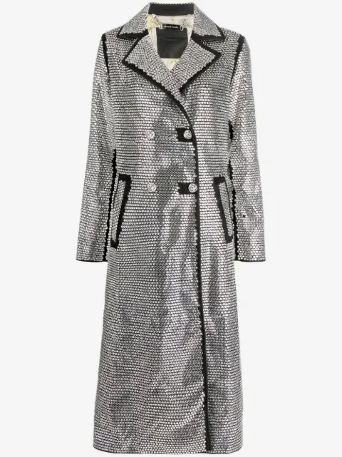 Philipp Plein coat long with crystals