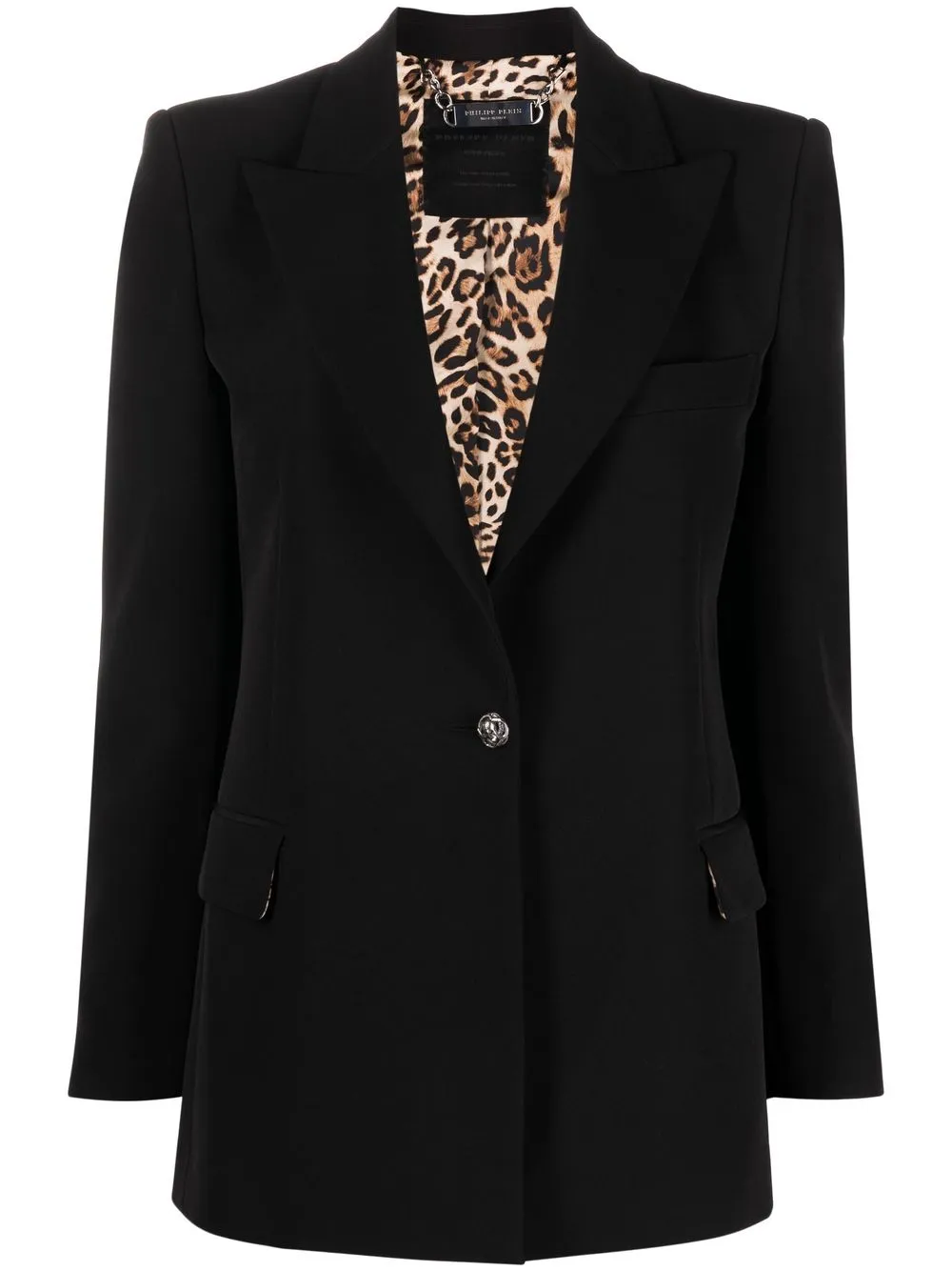 

Philipp Plein embellished skull single-breasted blazer - Black