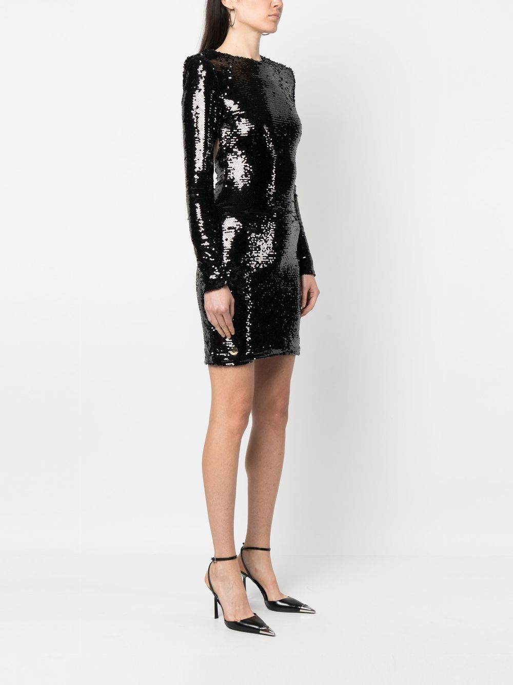 Philipp Plein long-sleeved sequin-embellished dress Women