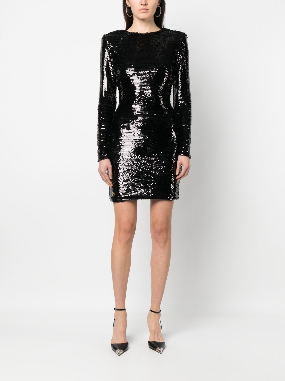 Philipp Plein long-sleeved sequin-embellished dress Women