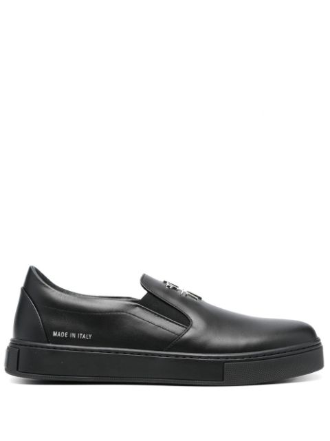 Philipp Plein logo-plaque slip-on sneakers Men