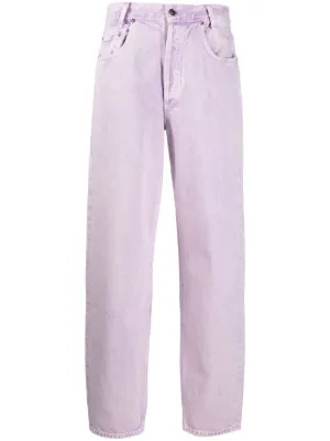 Jeans crop affusolati Farfetch Donna Abbigliamento Pantaloni e jeans Jeans Jeans affosulati Viola 