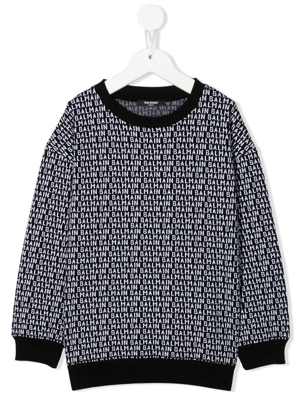 

Balmain Kids suéter con logo estampado - Negro