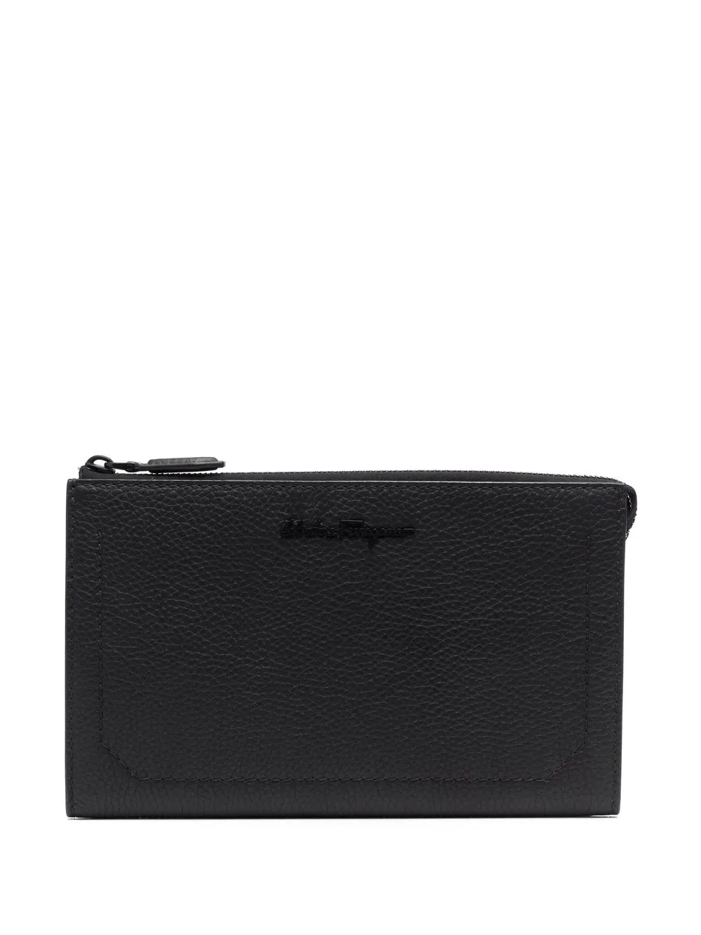 

Ferragamo tonal logo-plaque leather wallet - Black