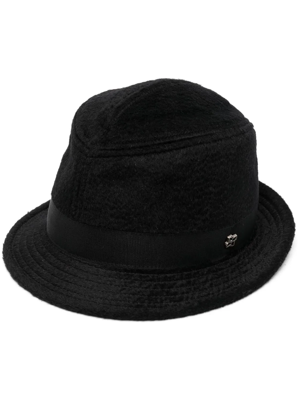 

Tagliatore sombrero fedora con placa del logo - Negro