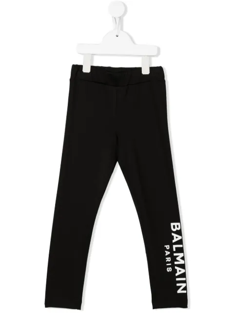 Balmain Kids logo print leggings