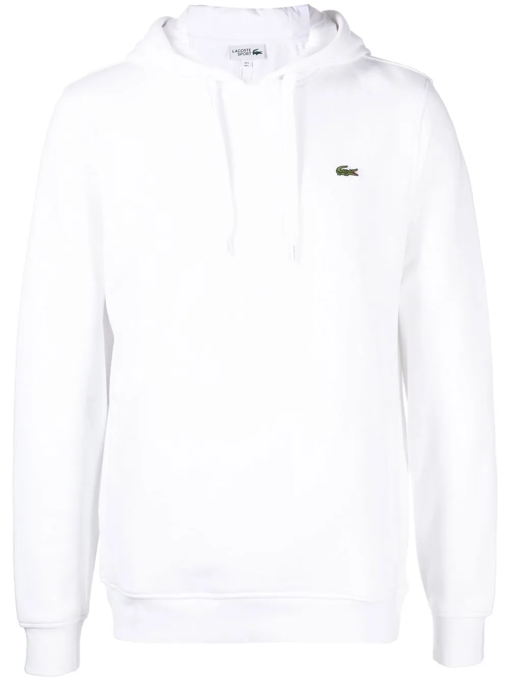 

Lacoste embroidered-logo stretch-cotton hoodie - White