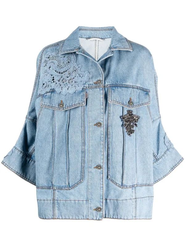 Ermanno Scervino lace-panel Denim 