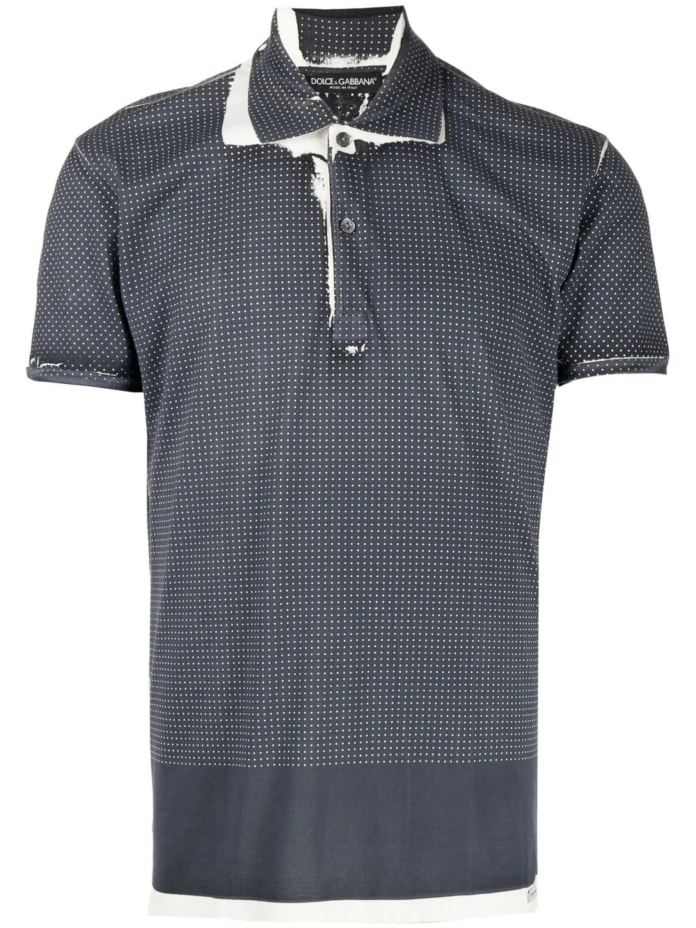

Dolce & Gabbana polka-dot polo-shirt - Blue