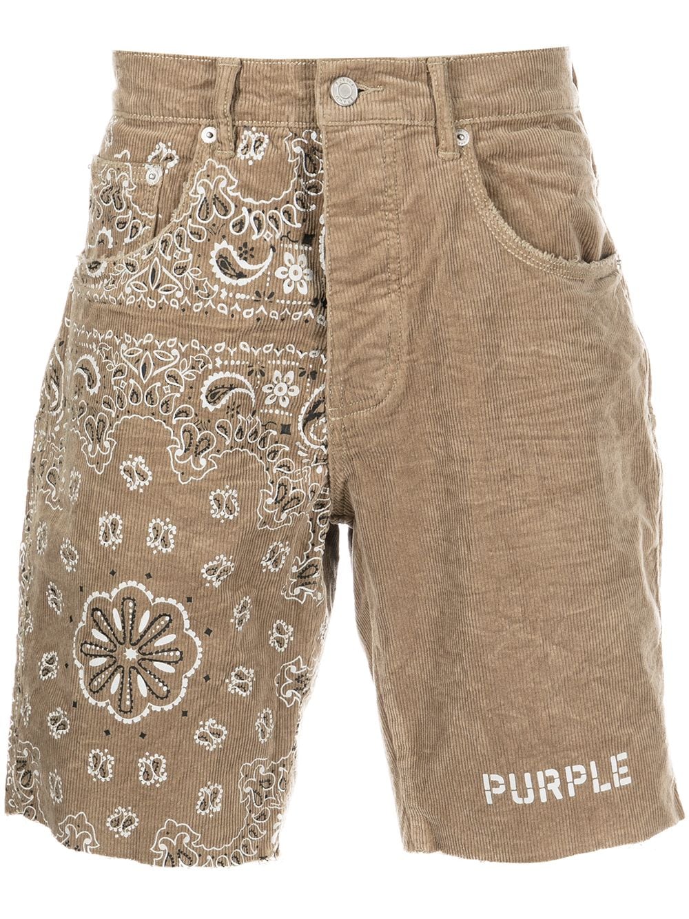 Purple Brand bandana-print Denim Shorts - Farfetch