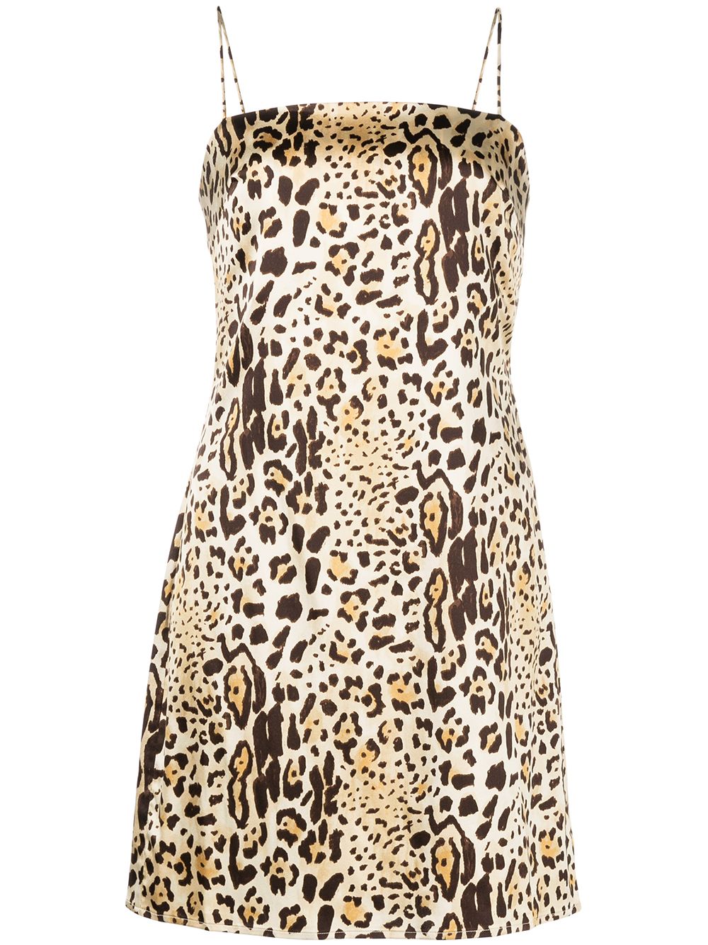 Shop Anine Bing Valentine Cheetah-print Dress In Brown