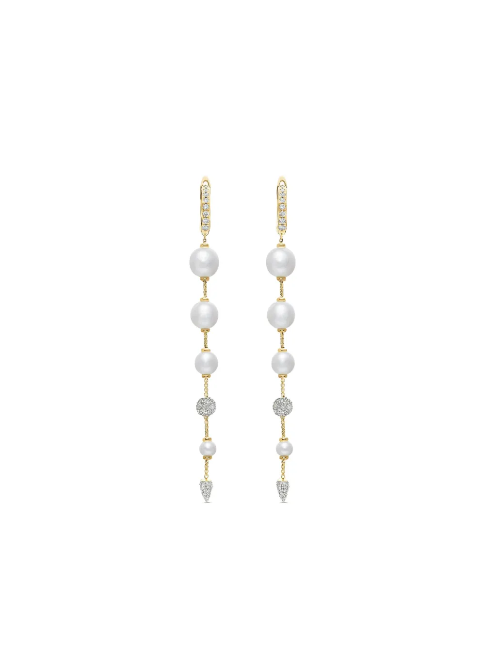 David Yurman 18K黄金钻石珠饰吊饰耳环 | 金色 | Image 1