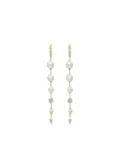 David Yurman 18kt yellow gold pearl and diamond drop earrings