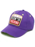 Philipp Plein logo-patch distressed cap - Purple