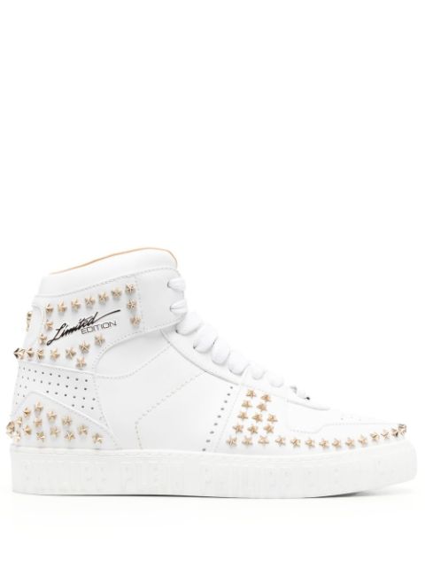 Philipp Plein Stars leather high-top sneakers Men