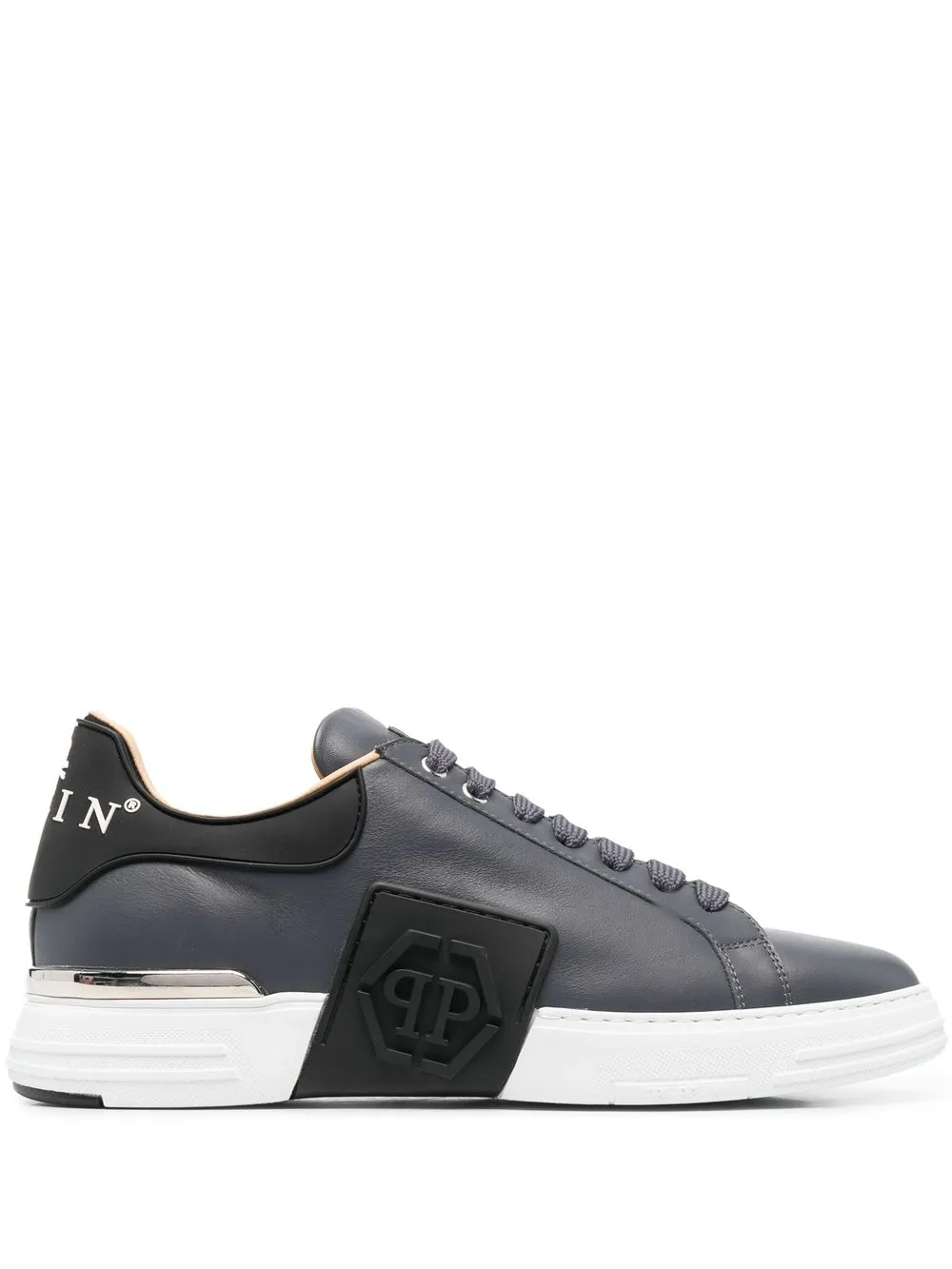 

Philipp Plein Hexagon lace-up trainers - Grey