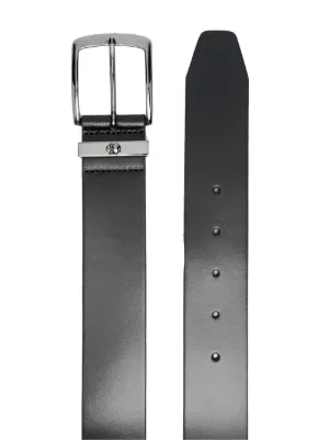 PHILIPP PLEIN ブラックレザーベルト スカルバックル Leather Belt
