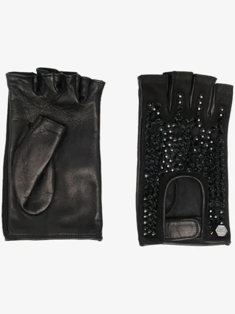 Philipp Plein driver gloves with crystals