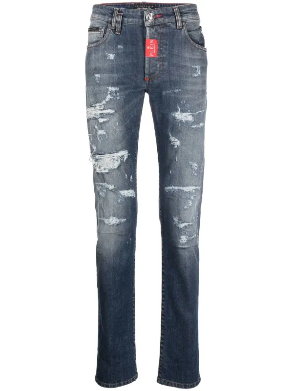 Philipp Plein Distressed skinny-cut 