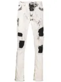 Philipp Plein Rock Star distressed jeans - White