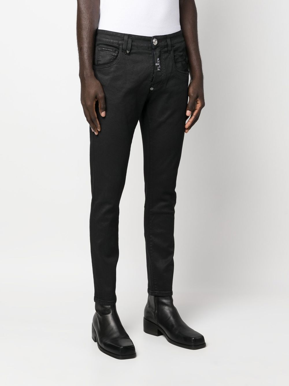 Philipp Plein skull-patch skinny-cut jeans Men