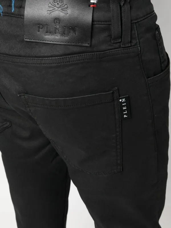Philipp Plein スカルパッチ スキニージーンズ | ブラック | FARFETCH JP