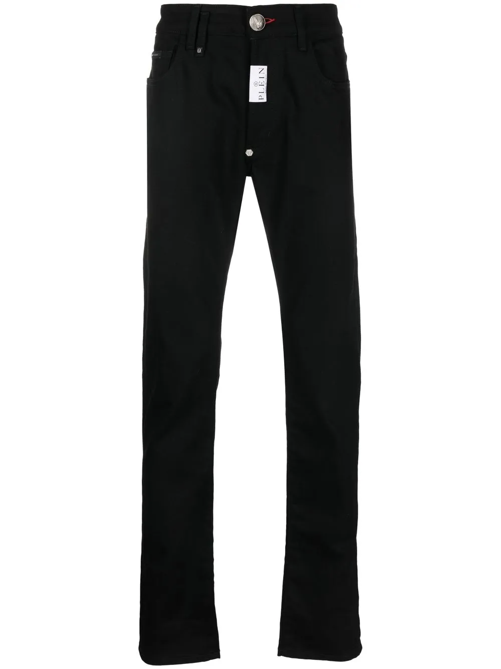 Philipp Plein embroidered-logo straight-leg jeans | Black | Image 1