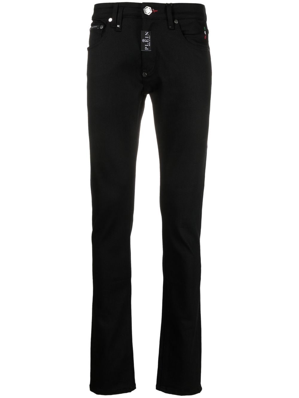 Philipp Plein Hexagon low-rise slim-cut jeans - Black