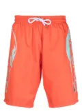 Philipp Plein graphic-print beach shorts - Orange