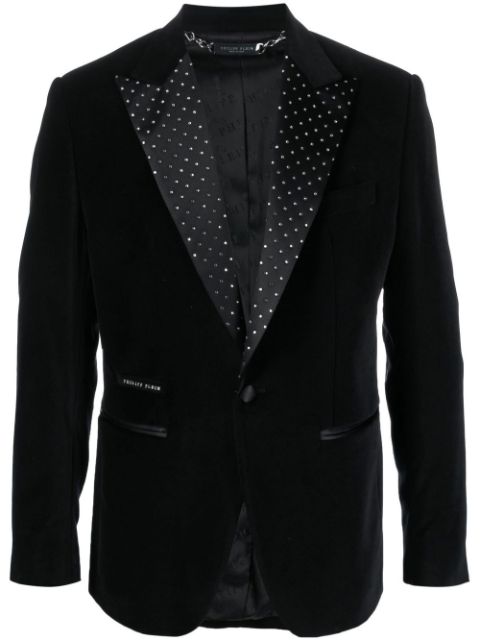 Philipp Plein single-breasted velvet blazer Men